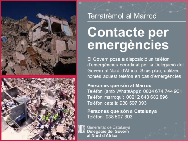 Emergència pel terratrèmol al Marroc