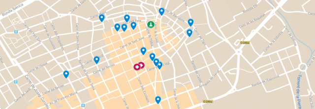 Mapa interactiu del projecte Stolpersteine a VNG