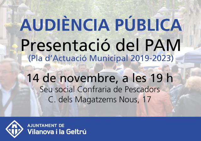 Audiència Pública sobre el PAM 2019-2023