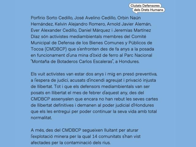 Sinopsis persones defensores Guapinol