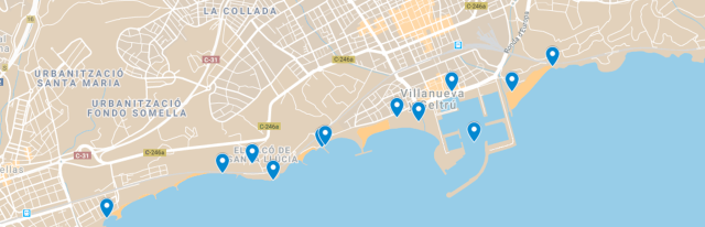 Mapa interactiu de les defenses costaneres a Vilanova i la Geltrú
